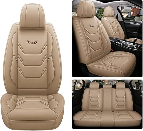 Miniatura 3 de Juego completo de fundas de cuero para asiento de automóvil, accesorios universales de poliuretano, transpirables, impermeables, para la mayoría de