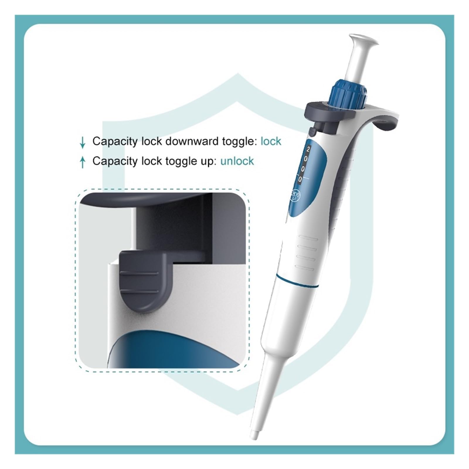 COYEUX Laborpipetten, manuelle Einkanal-Mikropipette, hochpräzise mit digitalem Fenster, für die wissenschaftliche Forschung