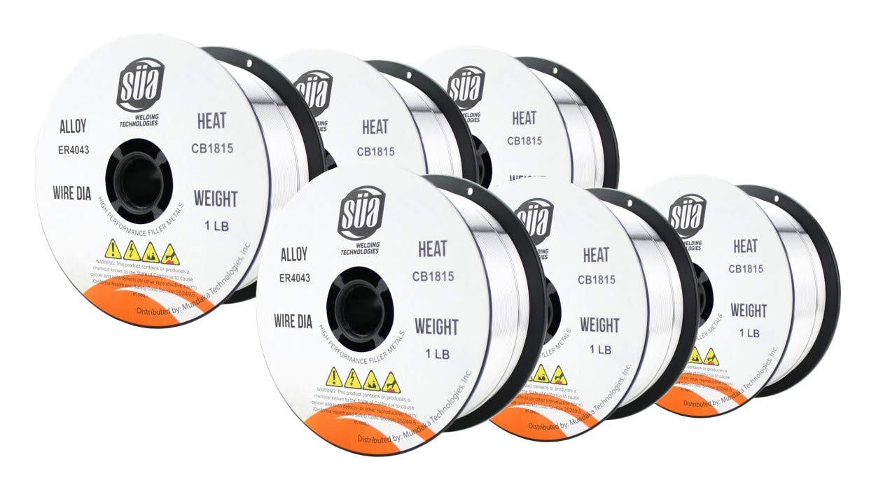 SÜA - ER4043 - MIG Aluminum Welding Wire - 1 Lb x 0.030'' (6 SPOOLS)
