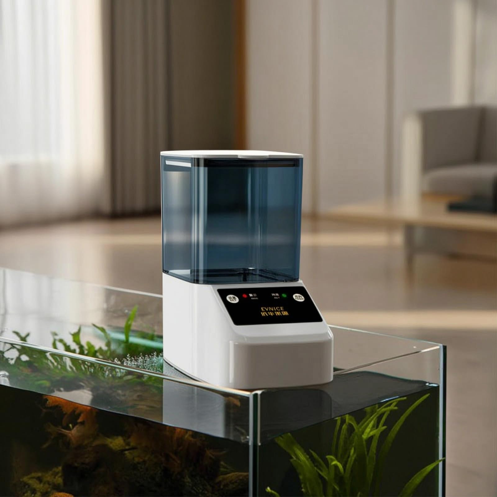 Fischfutterautomat mit WLAN automatisch automatischer Fischfutterautomat Smart Fischfutterspender für Aquarianer, Fischbesitzer, Urlaub