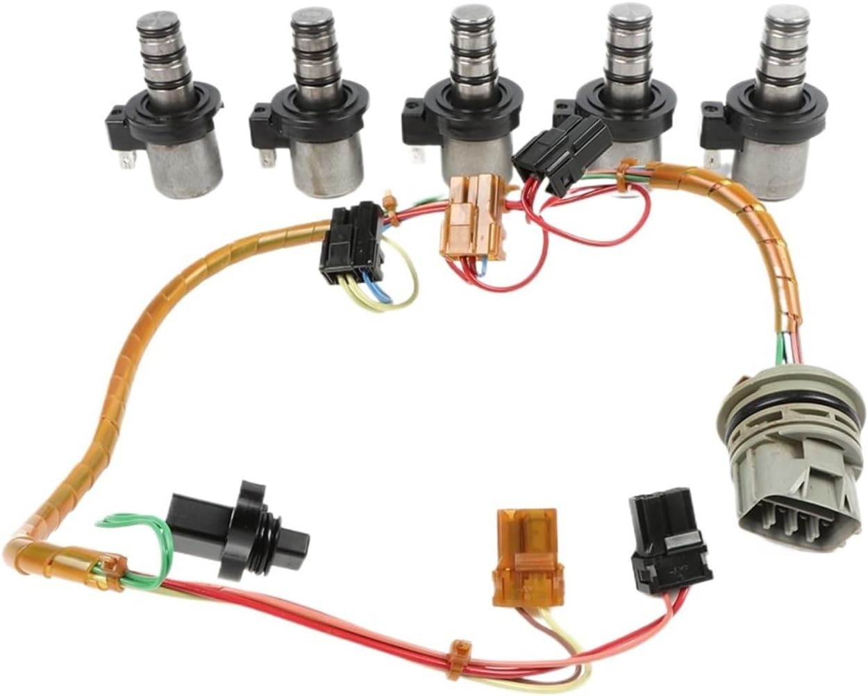 Transmission Solenoids Valve Kit With Harness Compatible For Mitsubishi Hyundai Kia F4A41 F4A42 Auto Gearbox Replacement 1996-On