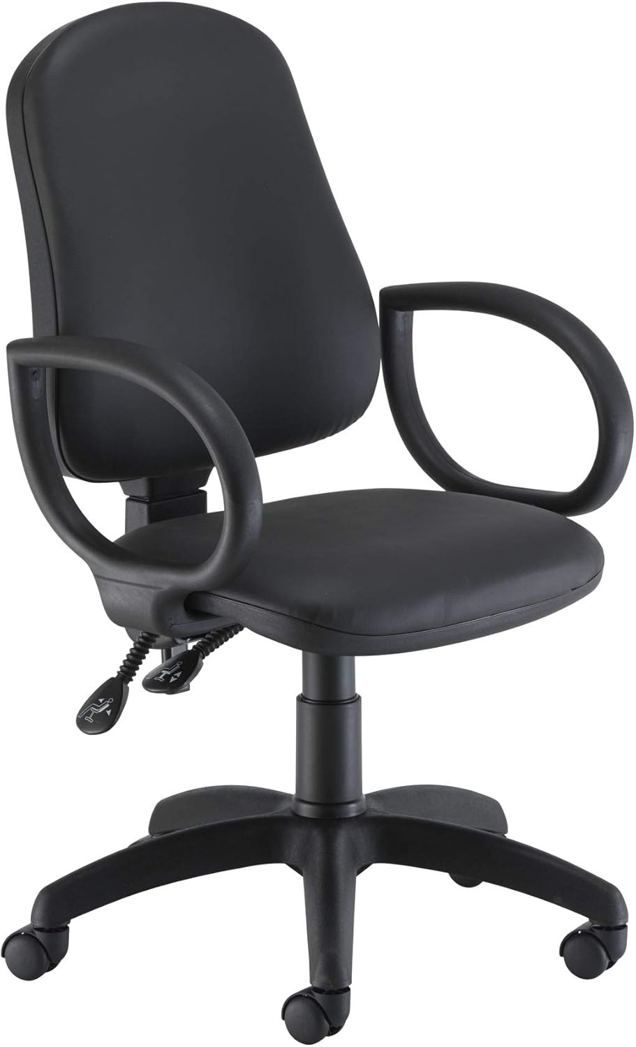 Office Hippo 2 Lever Office Swivel Chair with Fixed Arms, Computer Desk