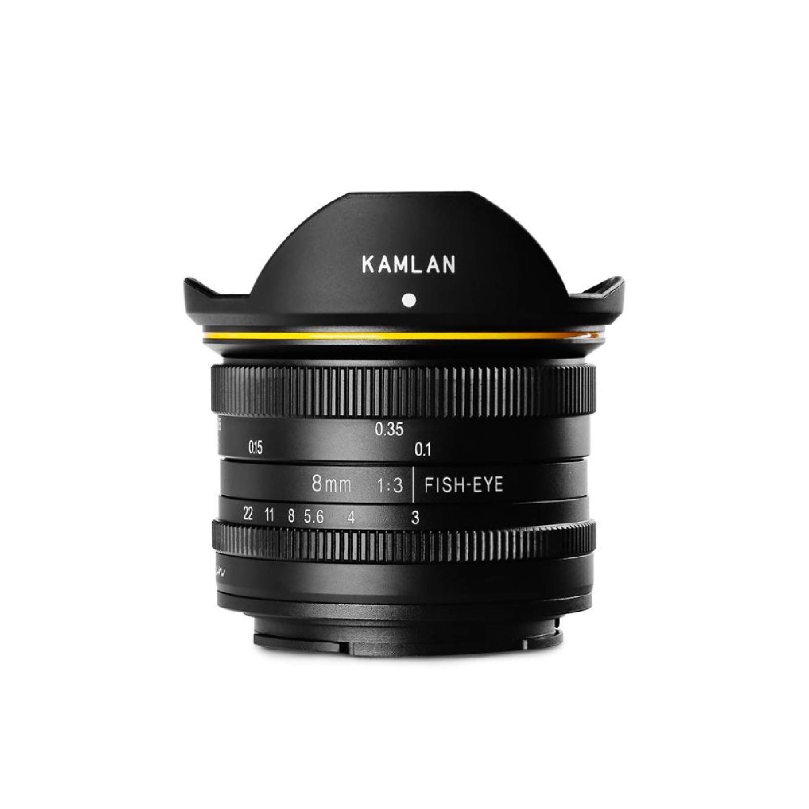 Kamlan 8mm F3.0 Lens APS-C Wide Angle Fixed Focus Pure Manual Lens Mirrorless Camera lens Compatible with Canon Fuji Sony E mount (Compatible with Canon M)