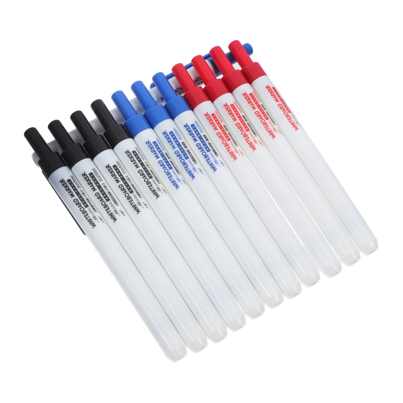 Angoily 12pcs Dry Erase Markers Set with Red Blue Black, Click Retractable Erasable Whiteboard Pens for Classroom and Office Use โ image 1