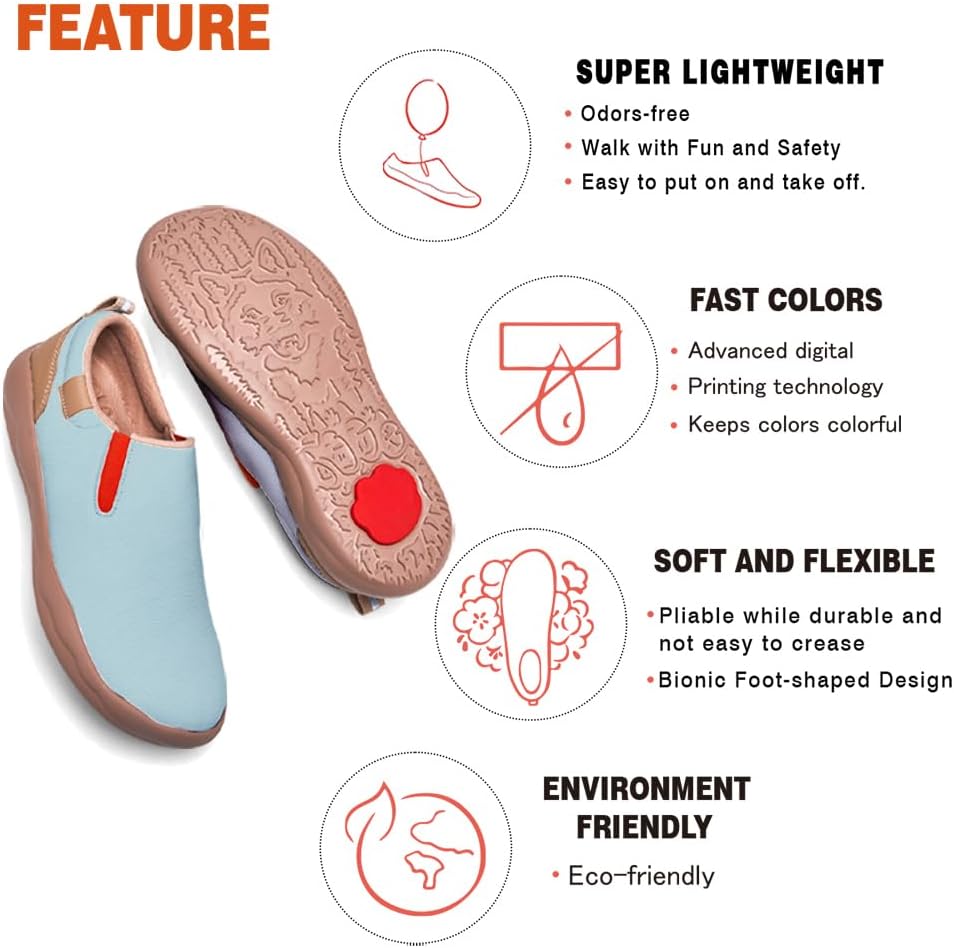 Boys Girls Slip On Loafers Kid's Lightweight Comfort Sneakers Art Painted Walking Travel Shoes Macaron Style
