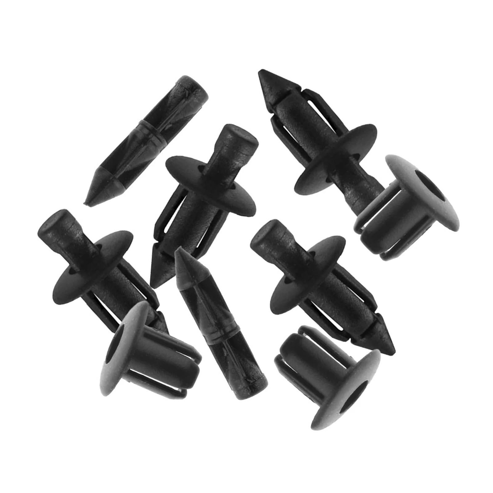 KXFVYNE 50x Nylon Bumper Shield Fastener Rivet Clips Body 6mm Compatible YZF R1 R6 RoadStar Bandit GSXR 1300 1000 750 600