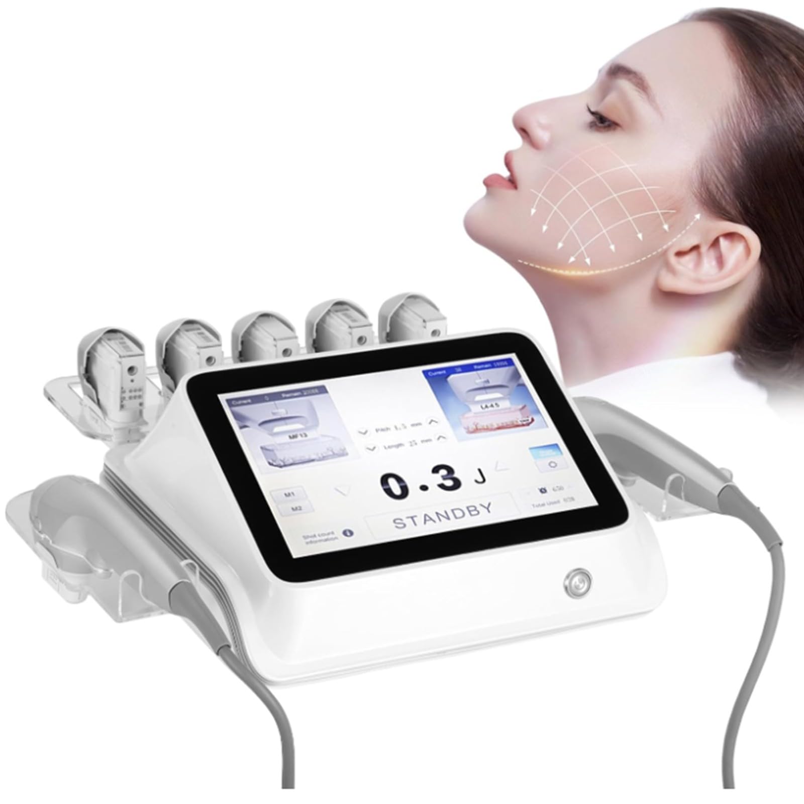 Macchina per Il Viso 7D HIFU per Il Sollevamento della Pelle Intorno agli Occhi per La Rimozione delle Rughe, Attrezzatura per La Bellezza Dimagrante del Corpo