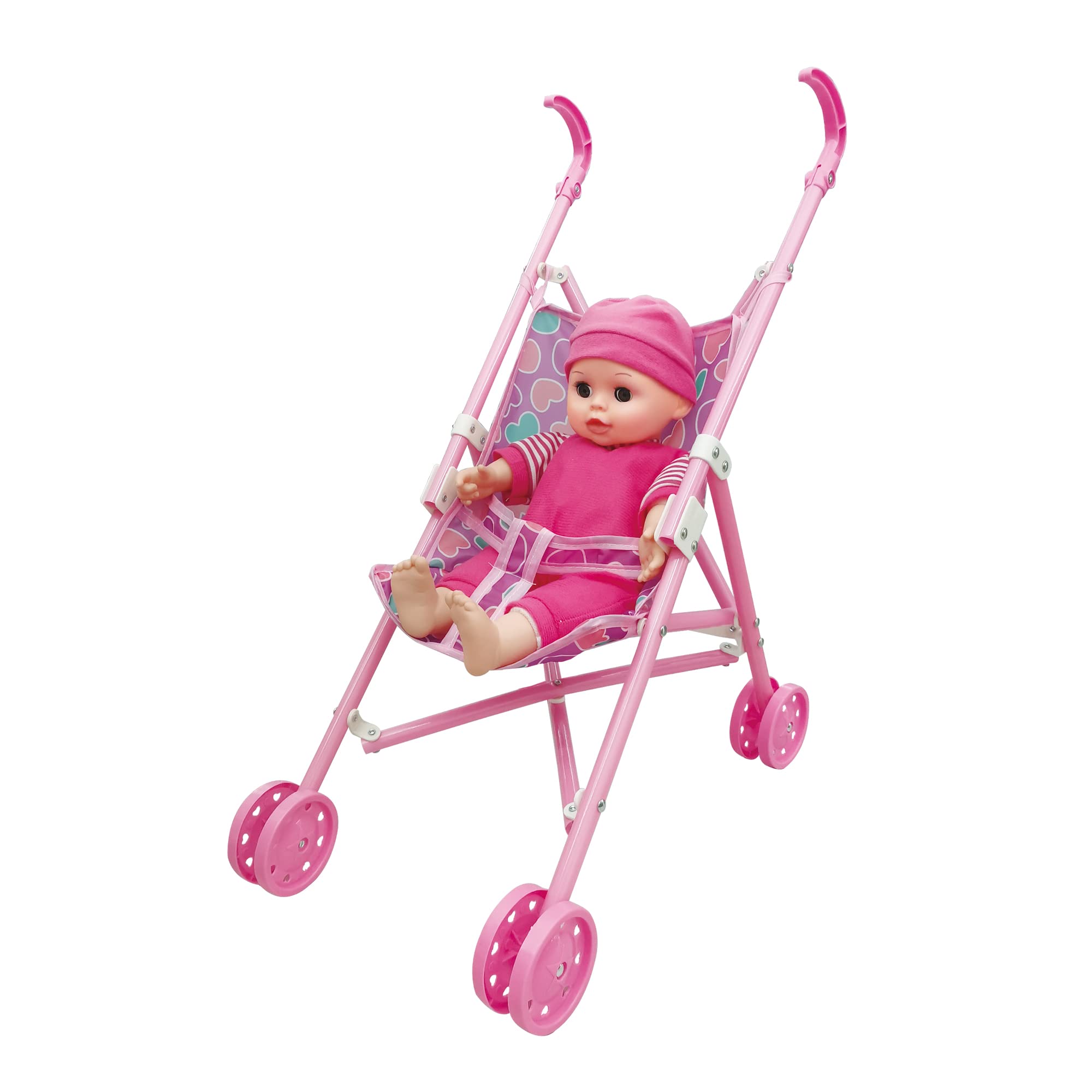 Baby Amoura Hayati Baby Amoura My First Doll Stroller Battery Operated 14-Inches