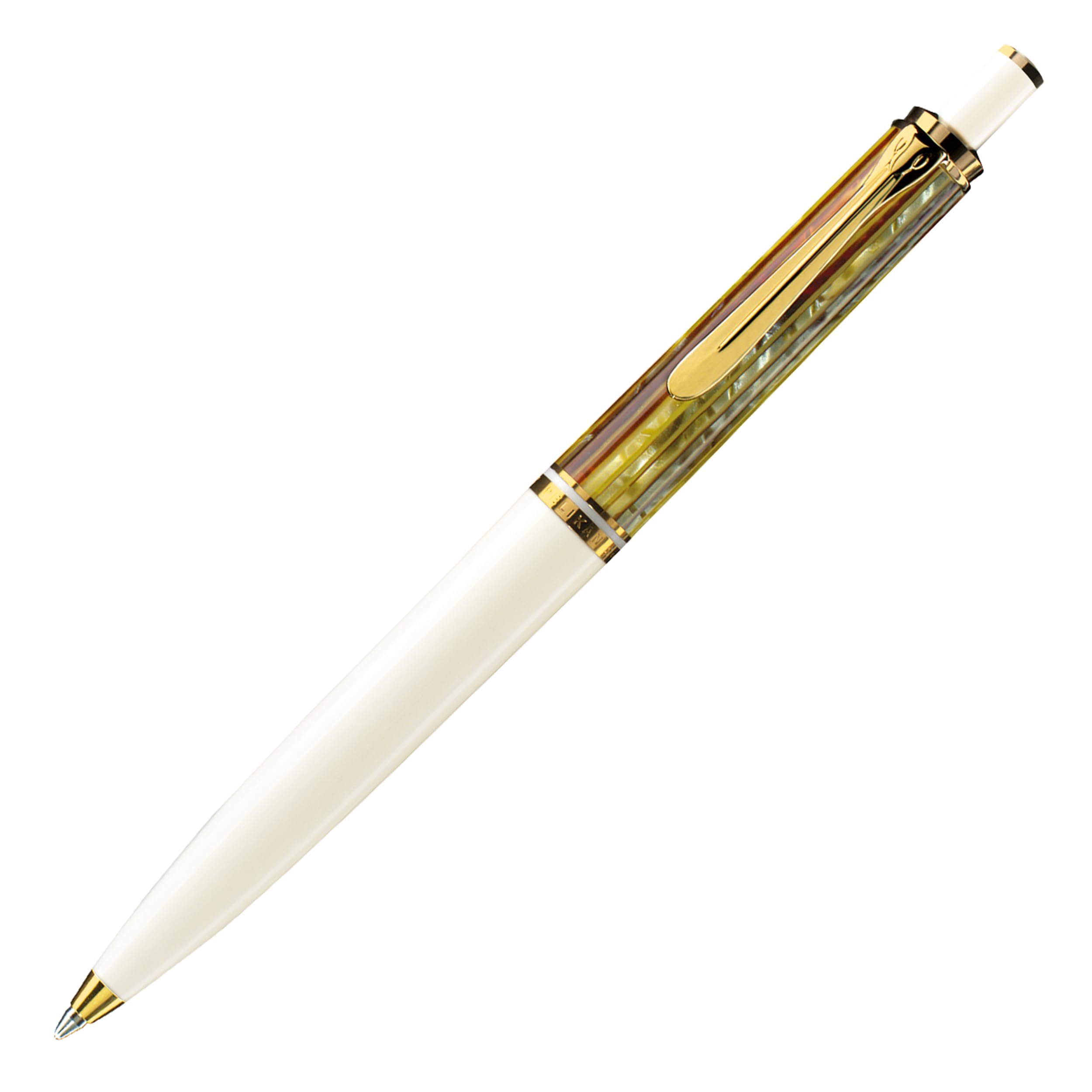 Pelikan Kugelschreiber Souverän 400, Schildpatt-Weiß, hochwertiger Druckkugelschreiber im Geschenk-Etui, 934125