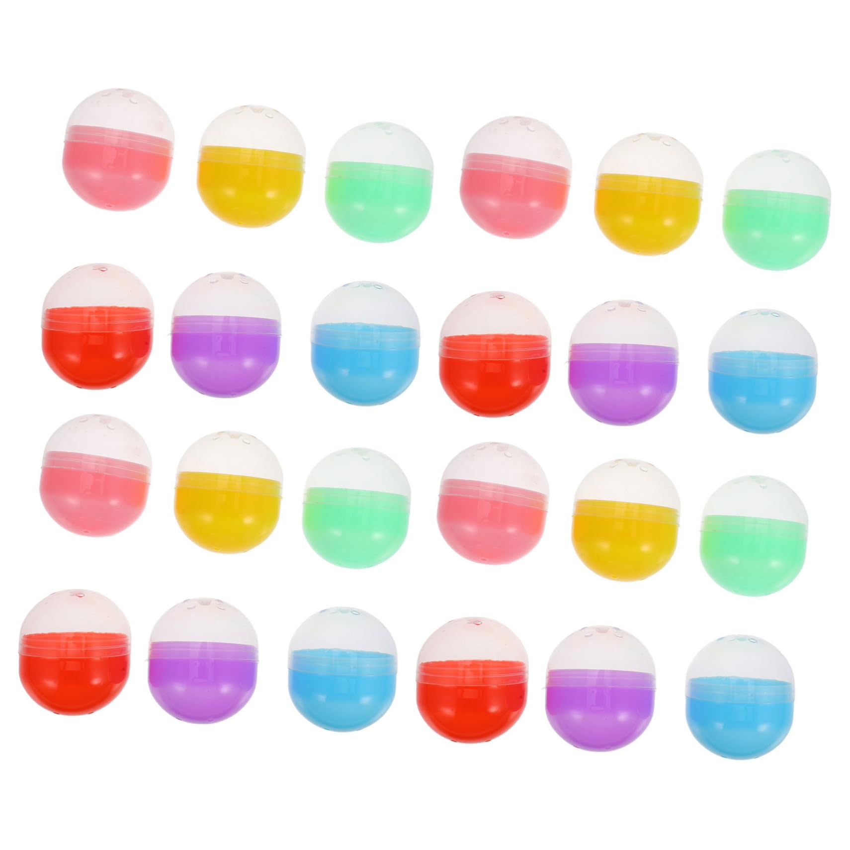ULDIGI Gumball Machine Toy Capsules 50pcs Empty Round Plastic Capsules Twisted Balls Boys and Girls Claw Machine Prize Balls Home Storage Decor