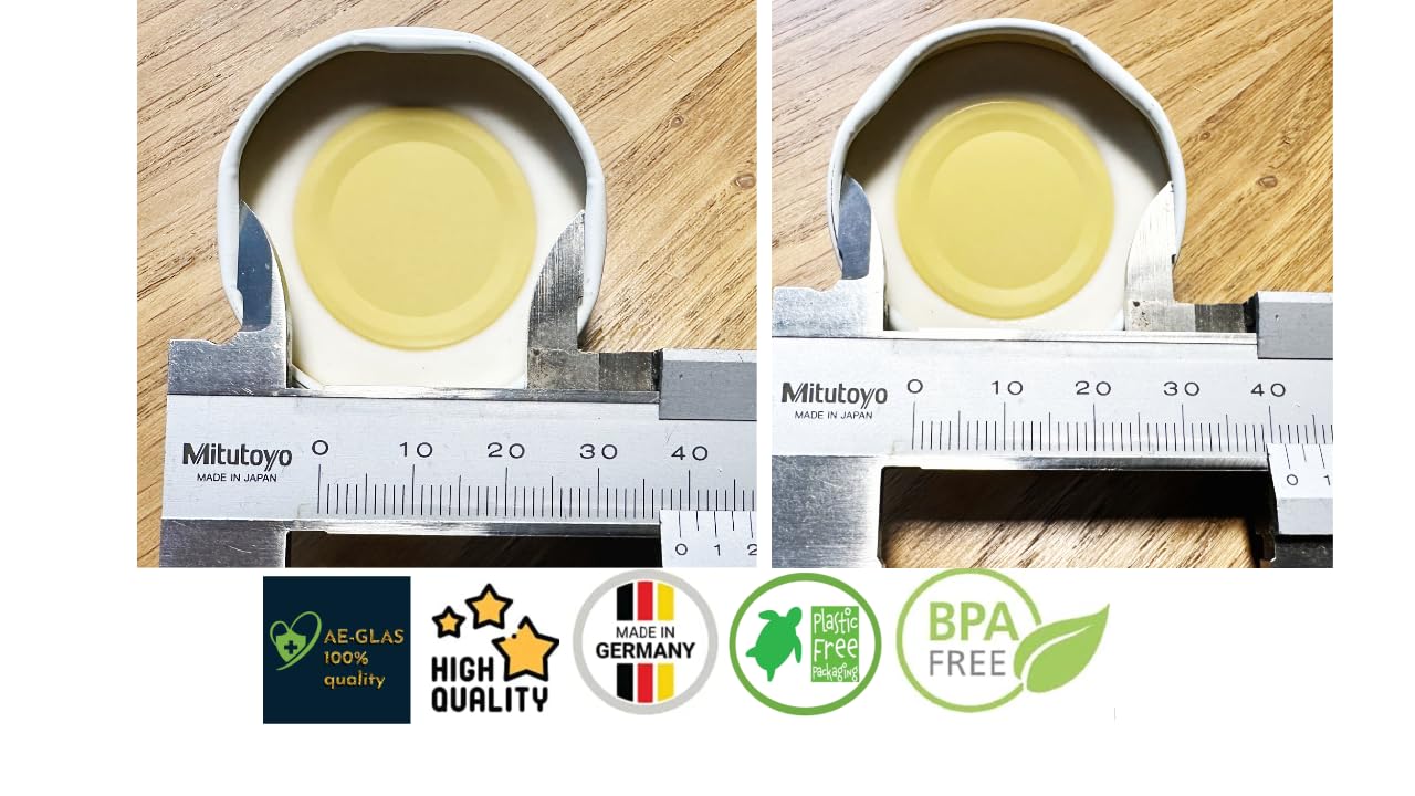 10-75 tappi svitabili, TO 43 mm, bianchi, per bottiglie di vetro, bottiglie del latte e di succhi (50 pezzi)