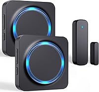 BITIWEND Wireless Door Chime: 600FT Range Door Open Sensor Alarm, 32 Chimes, 5 Volumes - Home/Business/Kids Alert (2 Receivers + 1 Sensor)