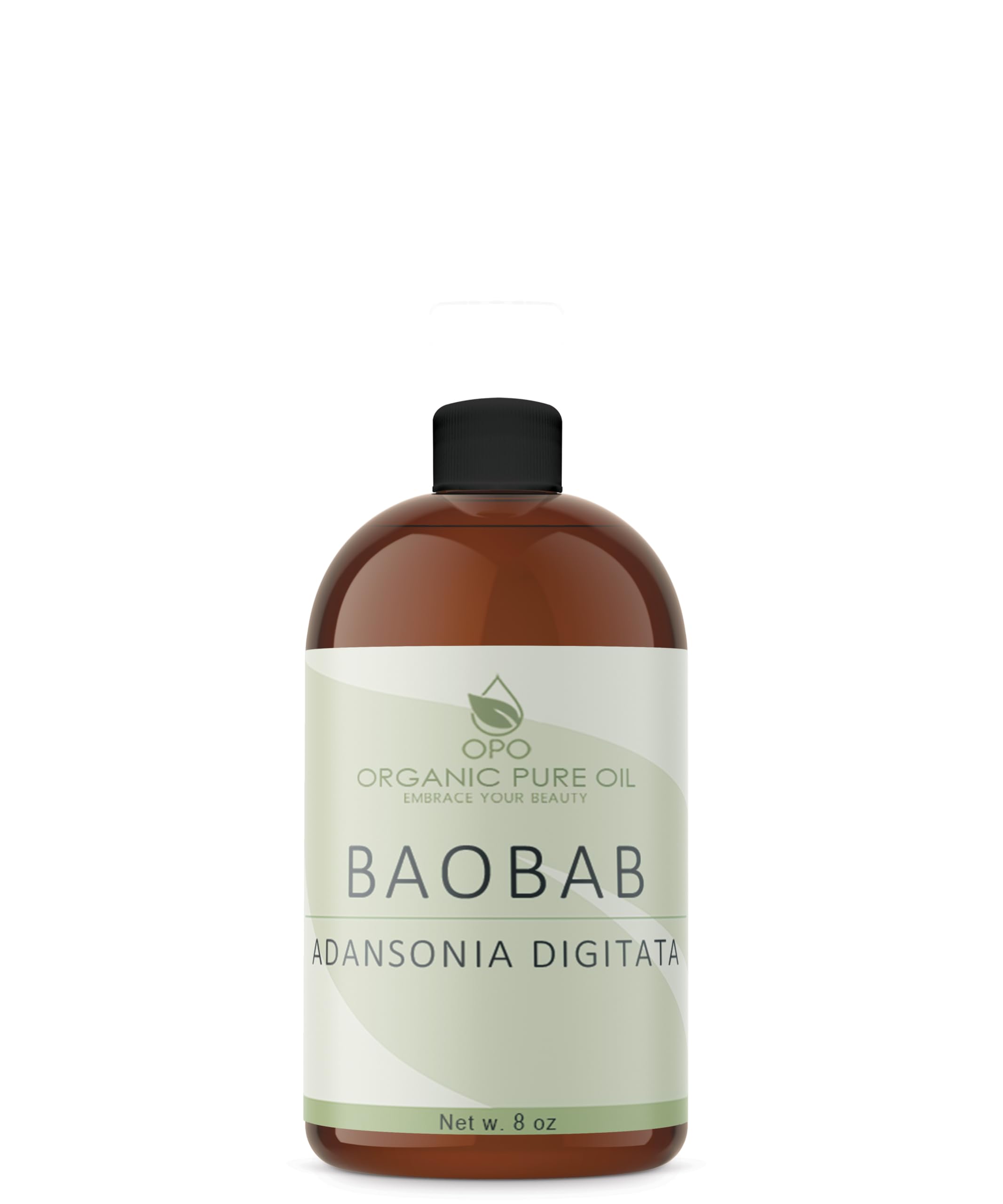 Baobab Oil - Pure, 8 oz, Cold Pressed, Unrefined, Vegan, Non GMO, Bulk Carrier Oil for Hair, Skin, Face, Body Pain Nourishing Natural Moisturizer Hydration Growth Conditioner