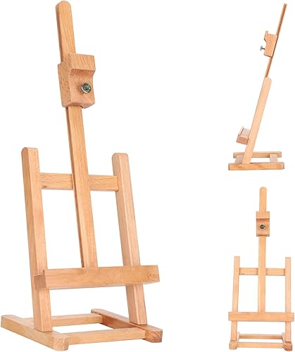 Miniatura 2 de Tabletop Easel Photo Frame Holder Desktop Wooden Oil Painting Stand Small Tripod Advertising Display Stand Miniature Wall Frame Children Art Easel