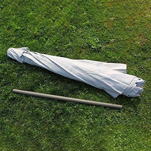 Parasol exterior de 270 cm gris con sistema de manivela ajustable 6