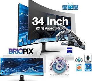Pxin Phoenix Innovations 34 Inch (21:9) Curved Monitor Privacy Screen Filter - NO Eye Strain | Anti-Blue Light + Anti-Glar... Price In India