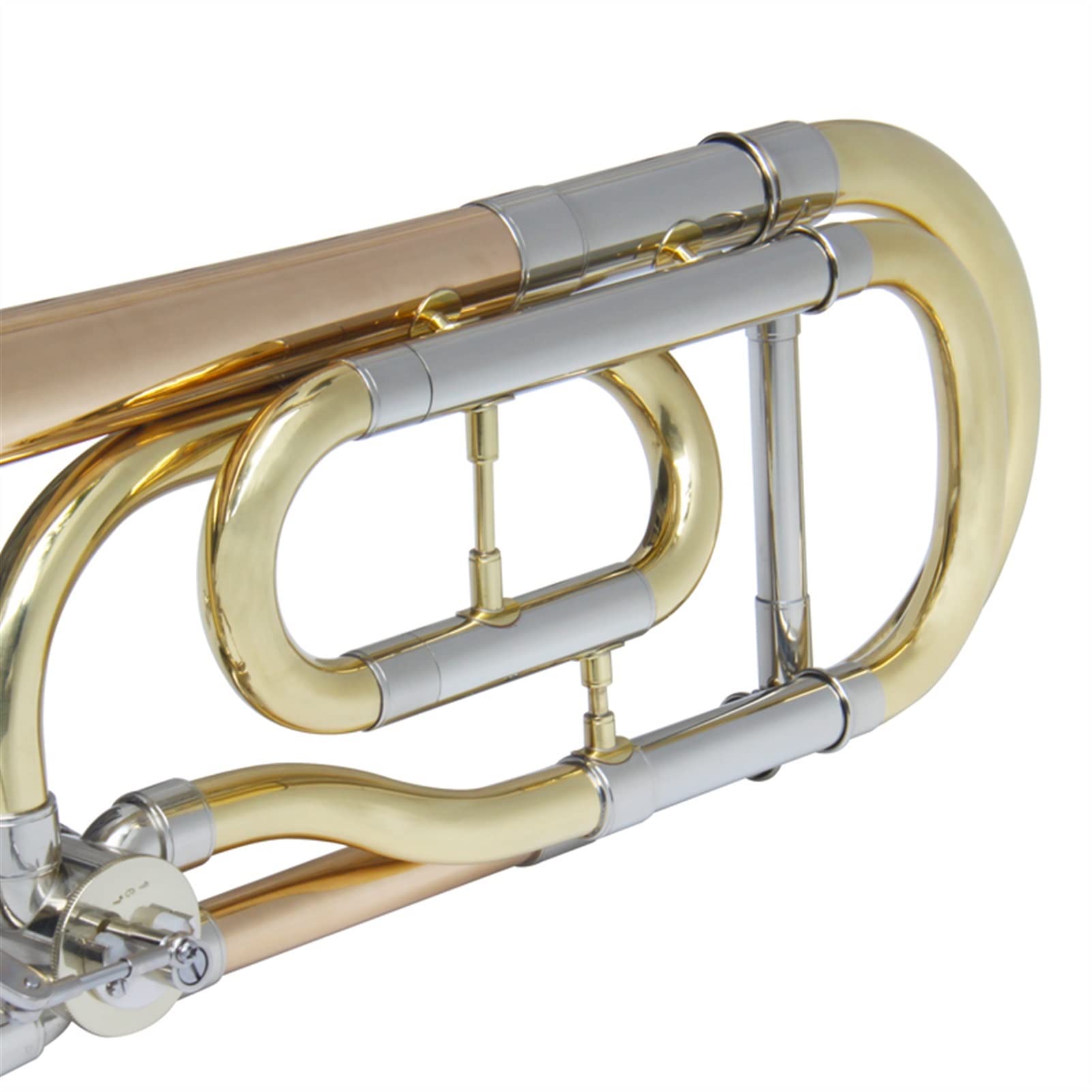 Tenor płaski B-Tot-F-puzon biały miedziany instrument do zabawy w fajki