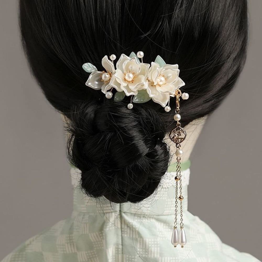Amazon.com : Leadigol Hair Stick Set, Vintage Flower Pearl  display picture 1
