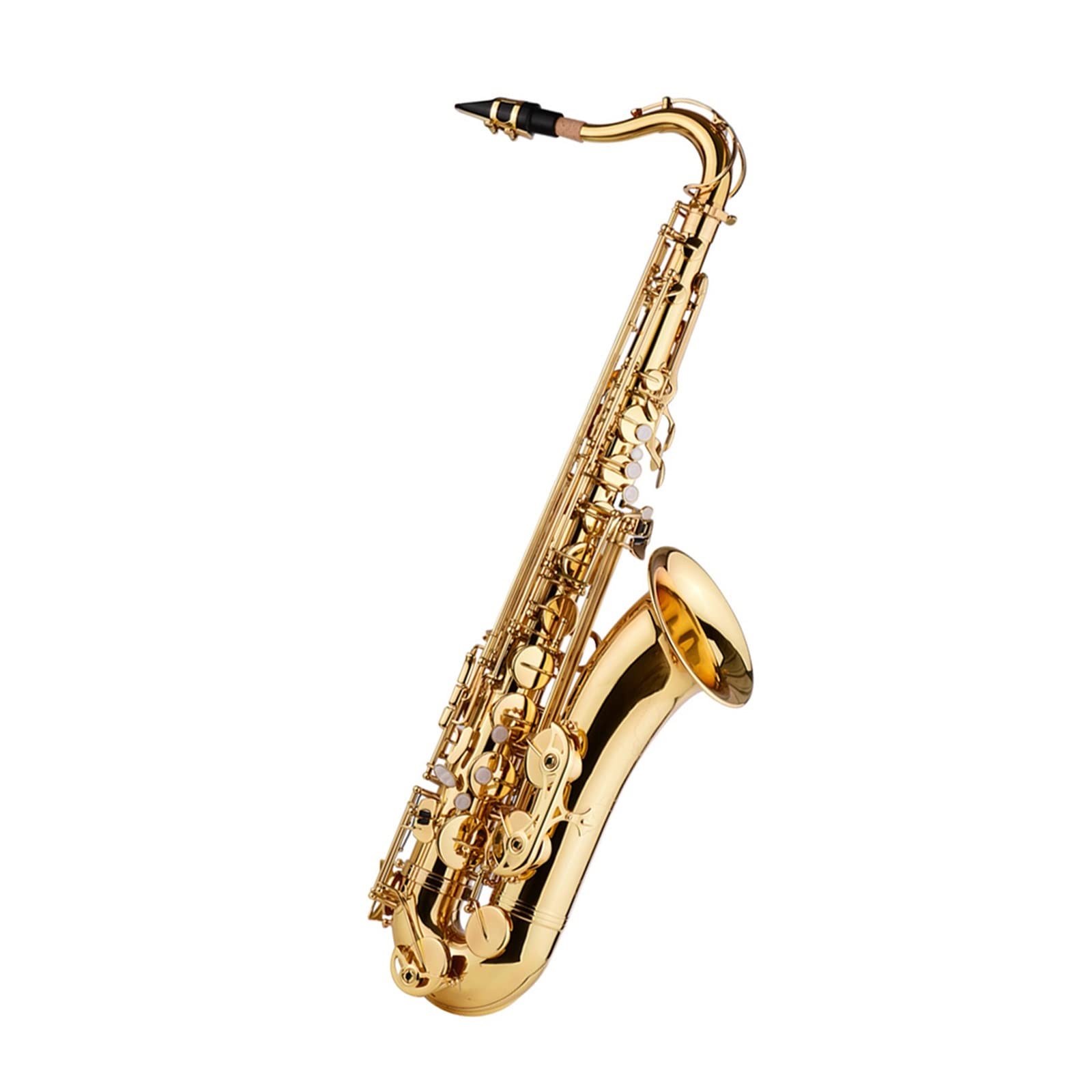 Strumento A Fiato in SIB Tenore Sassofono Corpo in Ottone Superficie Laccata Oro Sassofono principiante