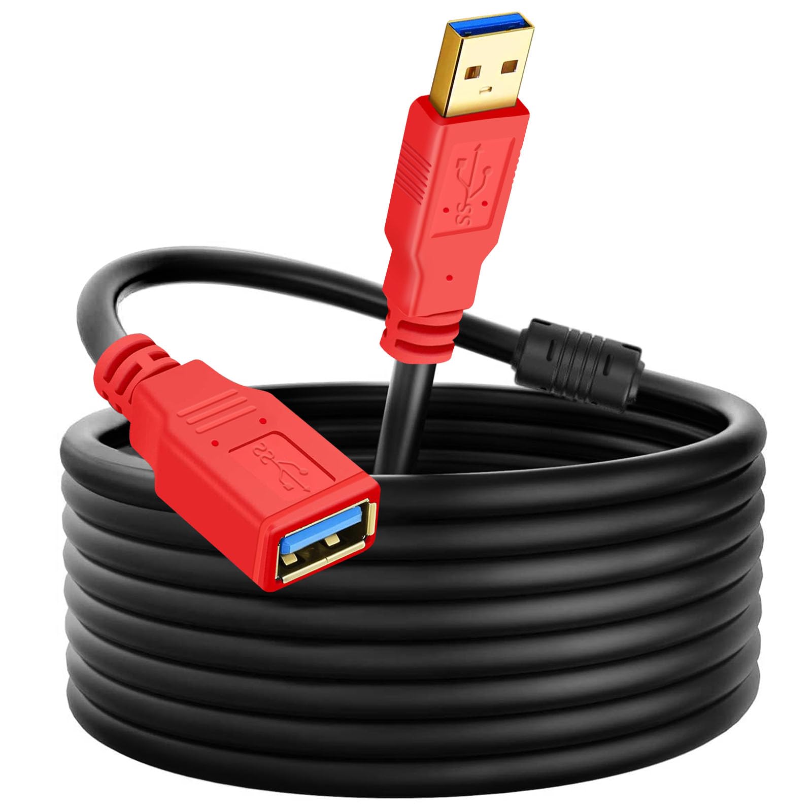 NeeKeons USB 3.0 Extension Cable: USB A Male to Female Cable, 5Gbps Data Transfer Extender Cord for Printer, Gamepad, Mouse, Flash Drive,Keyboard, Hard Drive. (3 FT)