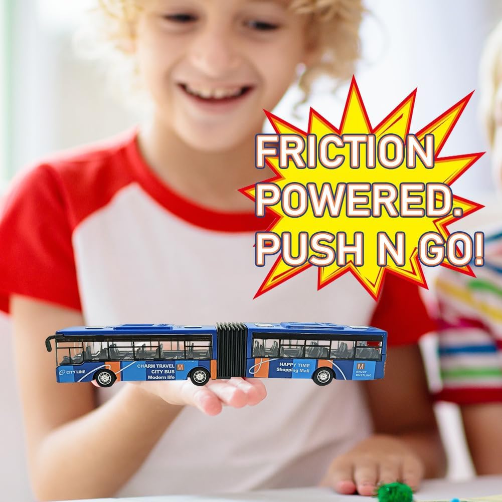DVSWDMA Bus Toy for Boys and Girls City Sightseeing Tour School Bus - Image 5
