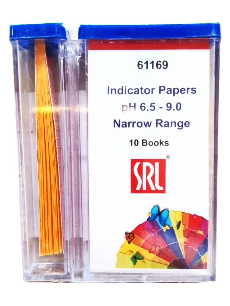 SRL pH Indicator Papers pH 6.5-9.0, (200 Stips, Pack of 10 Books) Storage : Room Temperature Shelf Life : 60 Months-picture-11