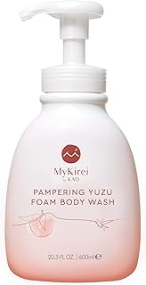 MyKirei by KAO Foaming Body Wash with Japanese Yuzu, Sustainable Bottle Pump, Citrus 20.3 Fl Oz
