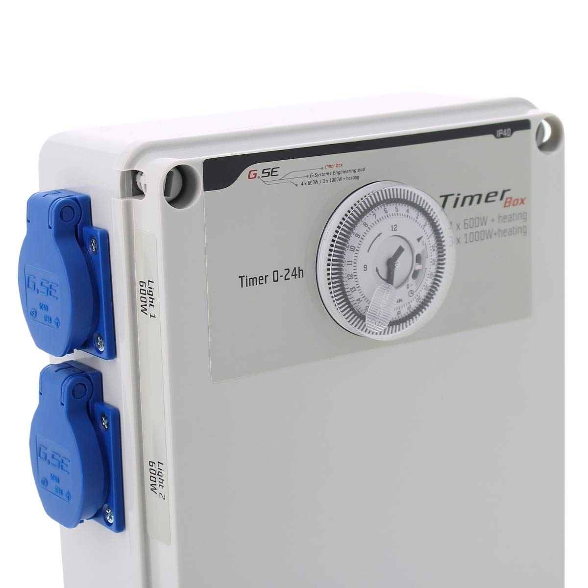 Programator oświetleniowy 4 x 600 W + wtyczka grzewcza, Timer Box GSE
