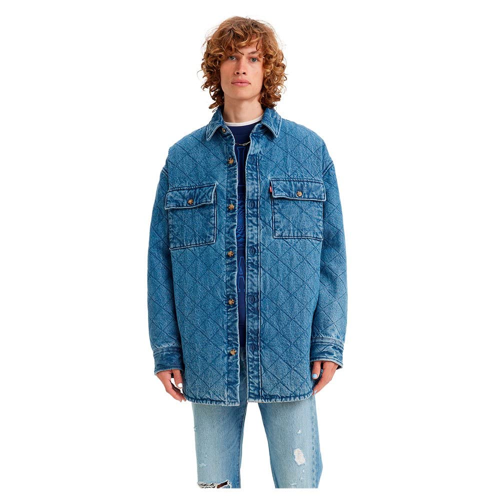 Levi's Women's Mid Rise Boyfriend Jeans, Kingpin - Inglside Overshirt, 31W / 27L