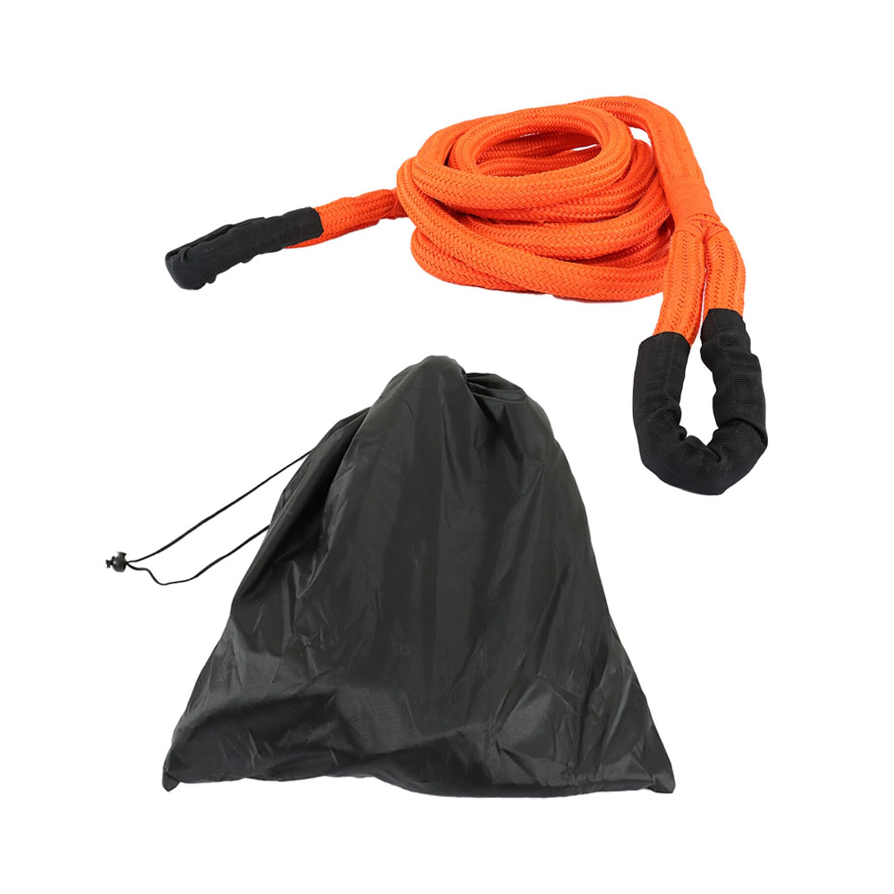 TJHSM Kinetic Recovery Tow Rope Kinetic Tow Rope Stretch Tow Ropes Orange 1 Inch x 20 Foot 48,000lbs Replacement for UTV ATV Truck Car Tractor