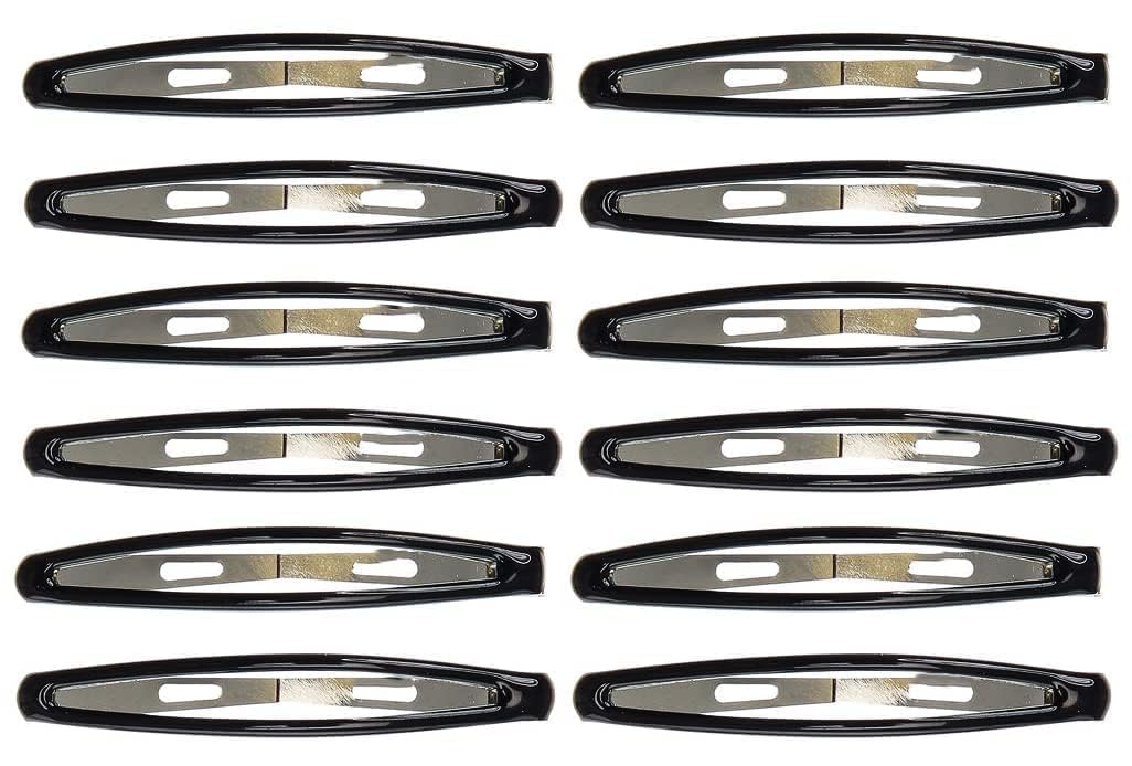 Women Hair Clips - Metal Oval tic tac Hairpins - Hair Clips Barrettes for Girls - Hair Styling Pins Black Color (black, big)-image-16