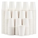 Lamosi 300 Pack Paper Cups 8 oz, Disposable Coffee Cups, Paper Coffee Cups 8 oz, White Hot/Cold Beverage Drinking Cup for Water Juice or Tea, Office Party Home Travel
