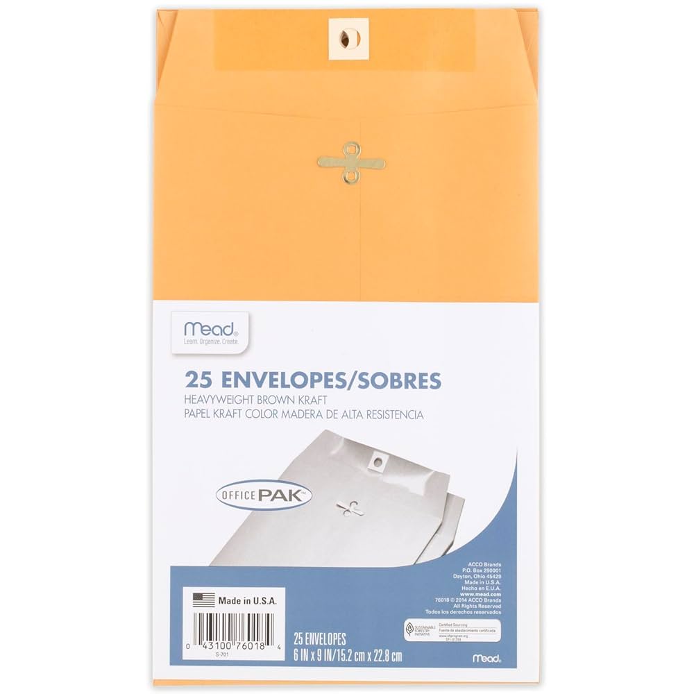 はこ Amazon.com : Mead Envelopes, 6