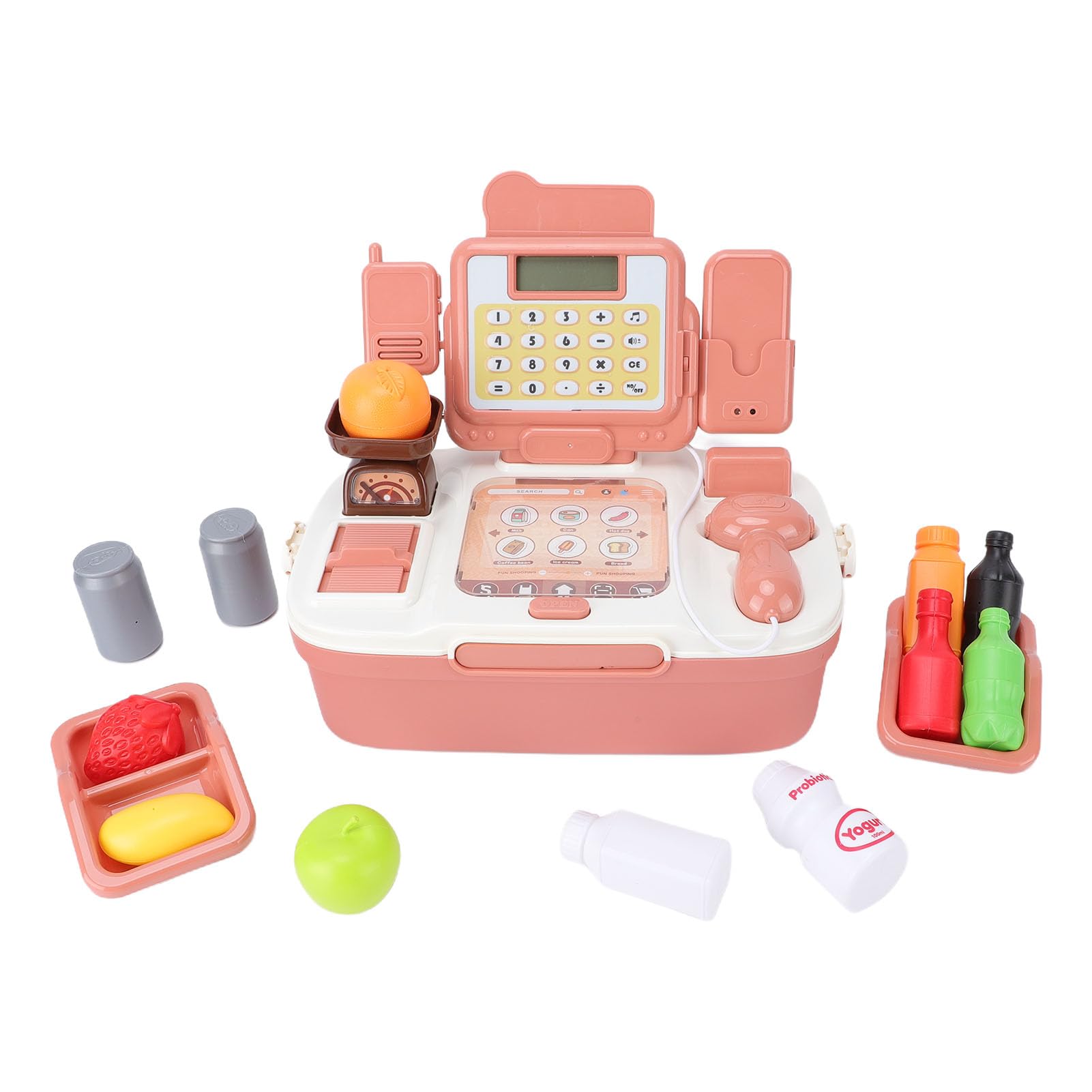 Juguete de Caja Registradora para Niños, Teclado de Cajón, Luz de Sonido, Juguete de Caja Registradora Simulada, para Niños con Monedas y Tarjetas de Sonido para de 3 a 6 Años