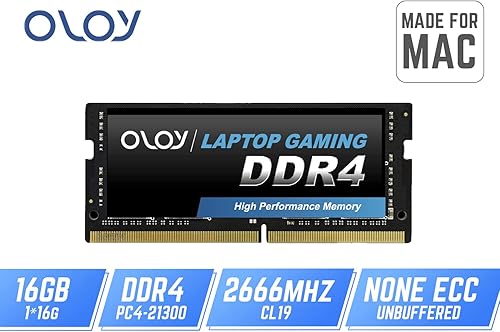 Miniatura 2 de OLOy DDR4 RAM 16GB (1x16GB) 2666 MHz CL19 1.2V 260-Pin Laptop Gaming SODIMM Actualización para 2019 iMac 27 pulgadas con pantalla Retina 5K, Mac