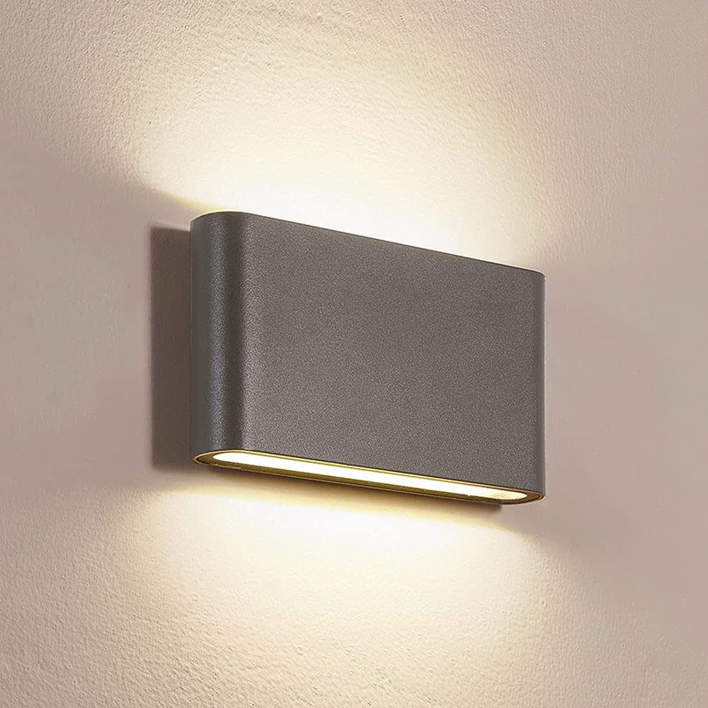 SXSCARKX LED Outdoor Rectangle Wall Lantern Waterproof and Moisture-Proof Sconce Two-Way Luminous Design Light Ultra-Thin