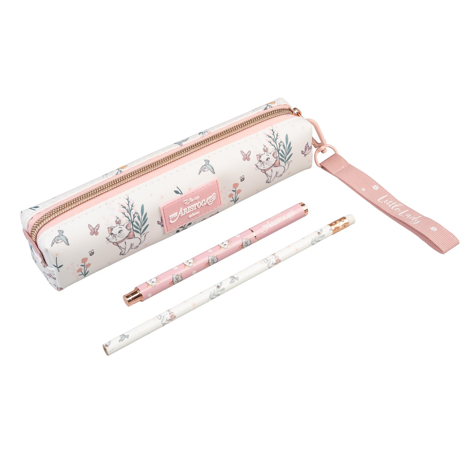 Grupo Erik School Pencil Case with Pen & Pencil - Disney The Aristocats Gifts for Cat Lovers | Back to School Supplies, Office Stationery Supplies | Cat Stationery Gifts Under 15 Pounds