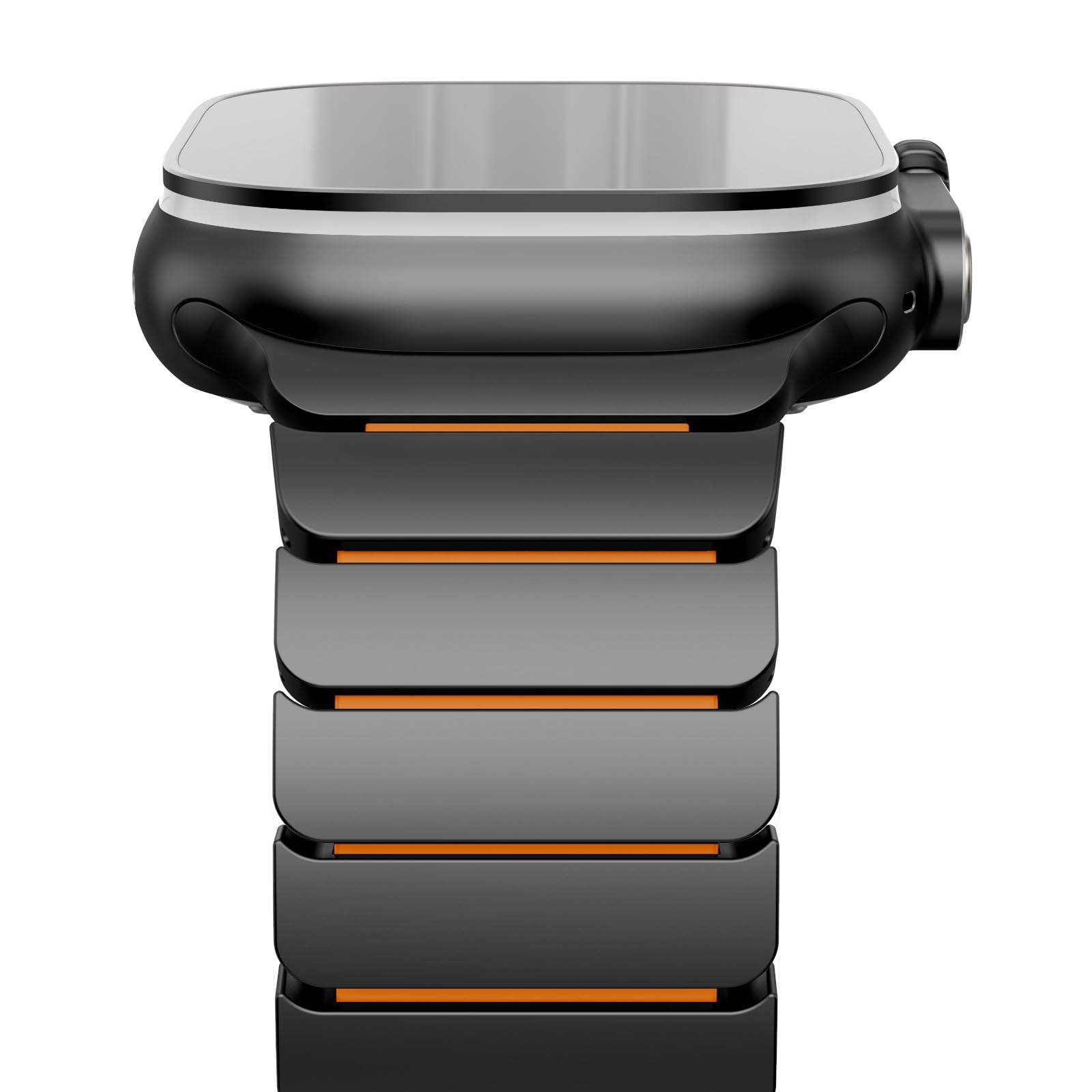 Fullife Bracelet en silicone titane pour Apple Watch Ultra 49 mm