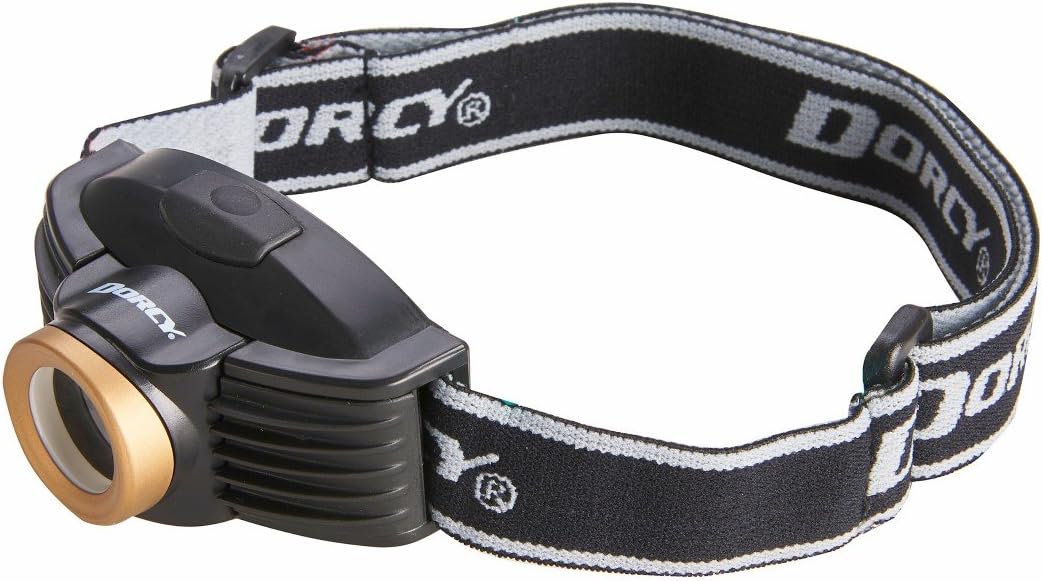 Dorcy 215-Lumen Weather Resistant Spot Beam LED Headlight, Black and Gold (41-2097)