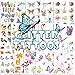 Produktbild Qpout 180pcs Glitzer Tattoos für Kinder, Glitzer Flash Temporäre Tattoos Blumenfee/Disney Princess/Schmetterling/Tier Tattoo Aufkleber für Mädchen Kinder Geburtstagsfeier Geschenkbeutel Mitgebsel