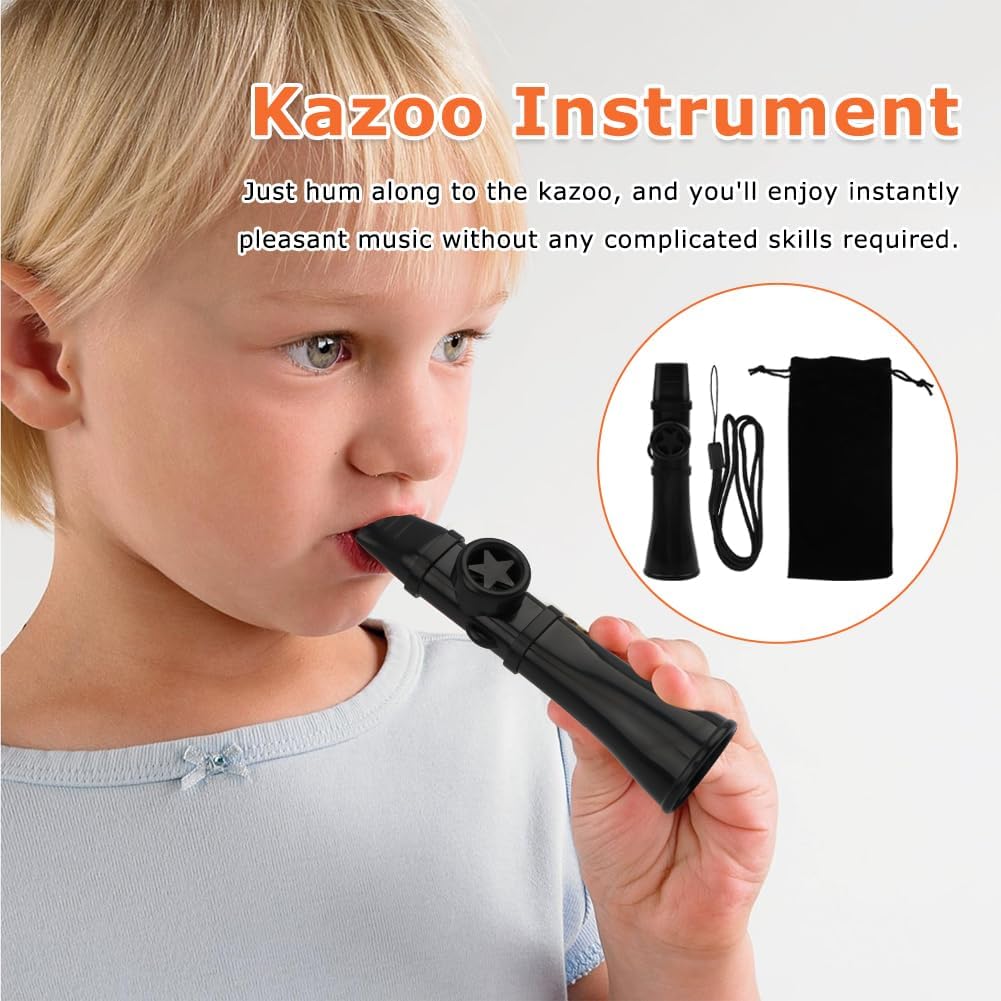 Washable Membrane-Free Kazoo for Adults, Easy-to-Learn Musical Instrument with Storage Bag, Fun Kazoo for Singers, Guitar & Ukulele Players, Gift for Musicians and Beginners image 3