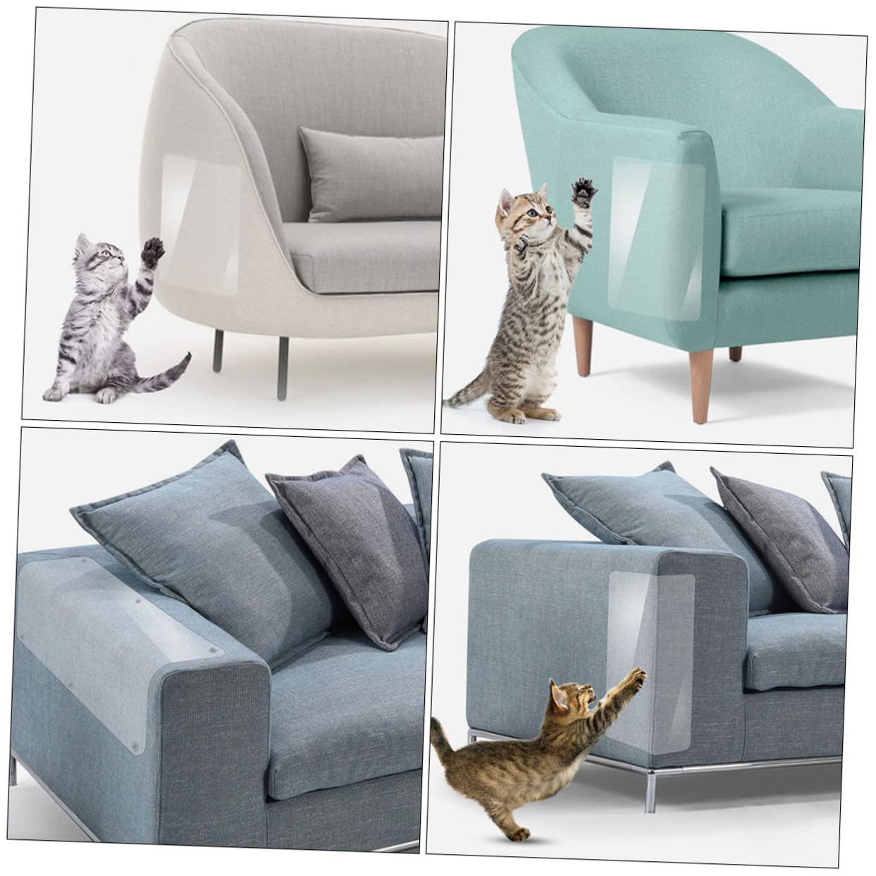 POPETPOP 12blätter Katzenmöbel Kratzschutz Selbstklebende Kratzschutzfolien Für Sofas Möbel Mit Nägeln Langlebig Verschleißfest Installieren Schützt Ihre Möbel Vor Kratzern