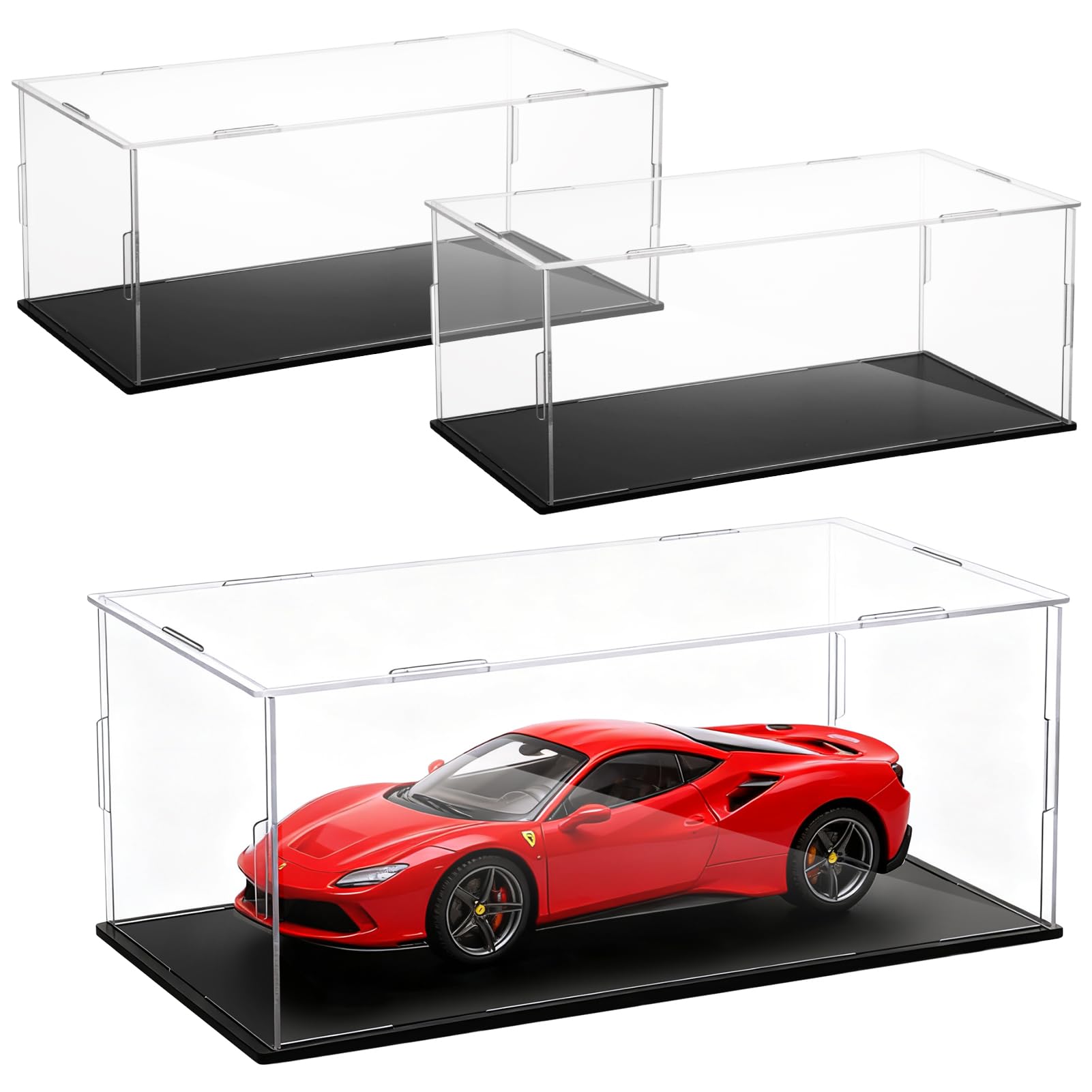 Amazon.co.jp: アクリルモデルカーディスプレイケース3個 1:18スケール