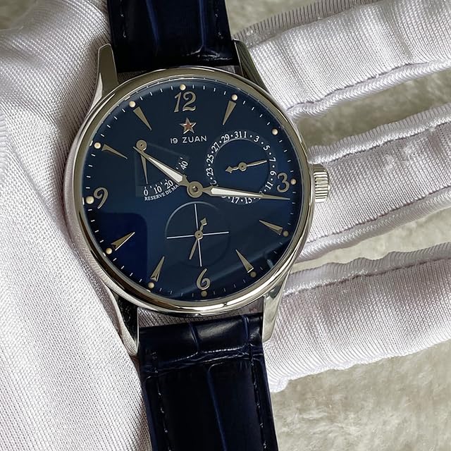 GenericWATCHs-AE - Sugesss Seagull Movement 1963 Automatic Mechanical Watch For Men 40mm Fashion Pilot Self Wind Sapphire Men Watch Man Luxury Date (C dark blue)