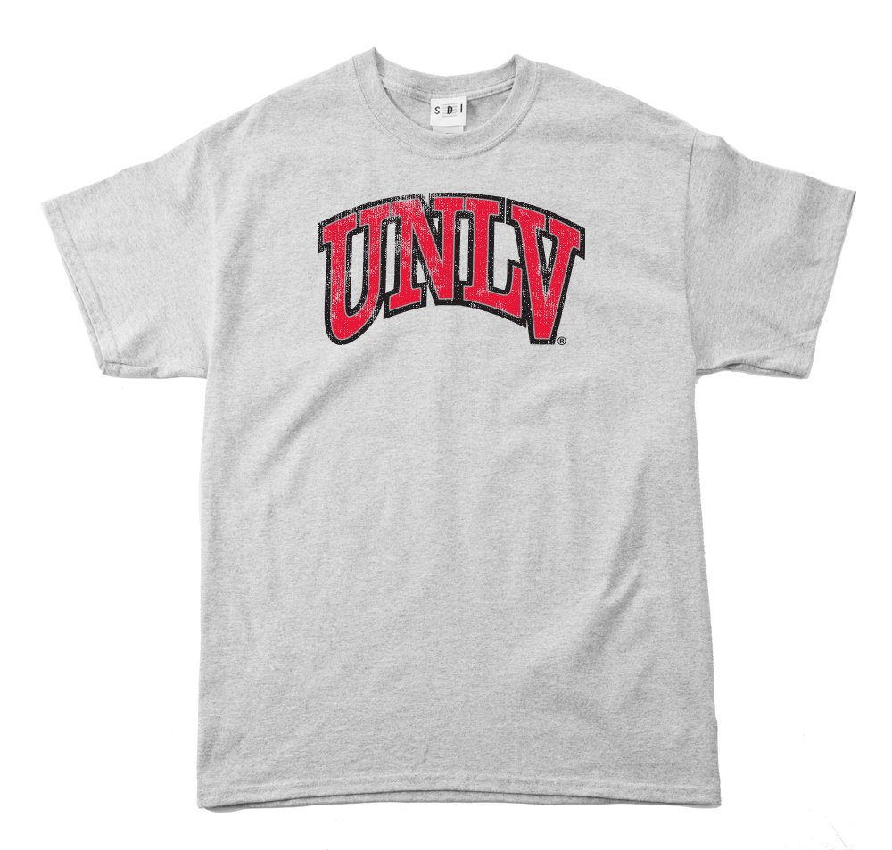 SDINCAA UNLV Rebels 100-Percent Pre-Shrunk Vintage Arch Short Sleeve Tee