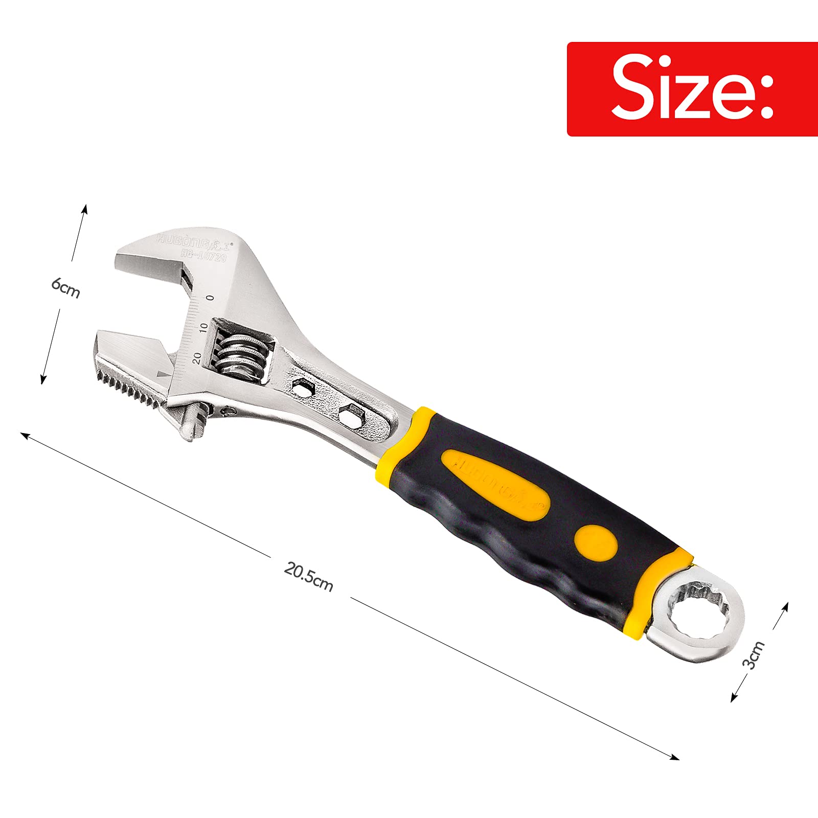 Set 3 Chiavi Inglesi Regolabili 6-10 Pollici - Per Meccanica, Bici E Lavori Domestici - Foto 8