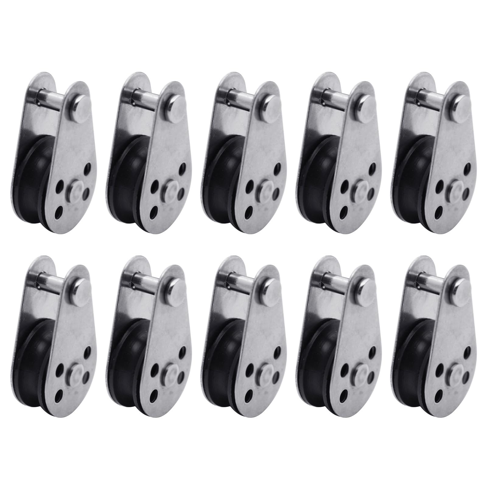 1/2 / 10Pcs Resistant Nylon Pulleys with Nonrust Steel Bearing Camping Gear Pulley for Marine Use High Load Pulley