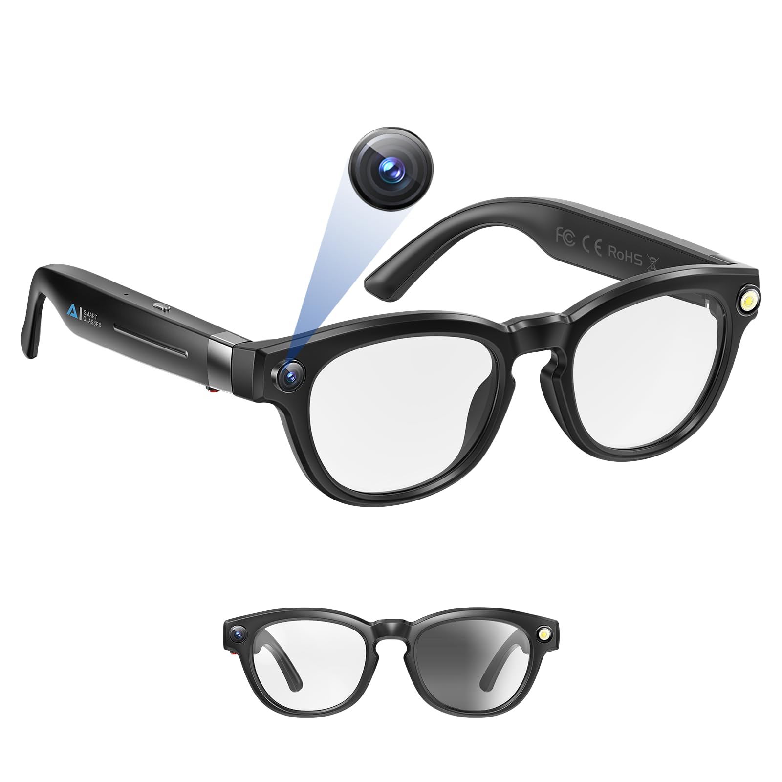 T.Chilyn Update AI Smart Glasses with Camera 2000W AI Real-Time Translation, Bluetooth Audio – Smart Glasses with Camera, Hands-Free Video Recorder for Travel, Sports, Outdoor Use-image-38