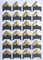 Vista 10 de 10 hojas (paquete de 1020) esquinas fotográficas autoadhesivas de papel de PVC, calcomanías de esquina para álbumes de recortes, diario personal