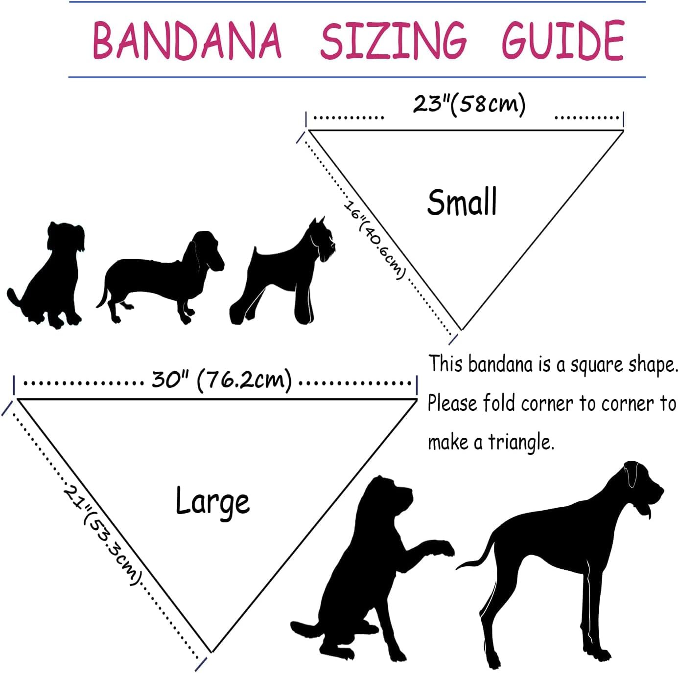 MACA Bates Hundehalstuch, niedliches Hunde-Halstuch, Dreieckstuch, weiche Baumwolle, verstellbar, Geschenk für kleine, mittelgroße und große Haustiere